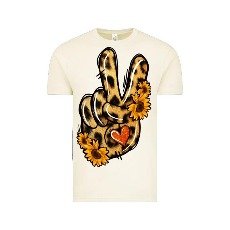 Leopard Sunflower Peace Sign Vintage Tee by Jasminsmagicworld | Teevron