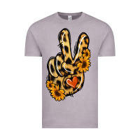 Vintage Zinc Leopard Sunflower Peace Sign Vintage Tee - Jasminsmagicworld