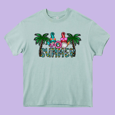 Summer Heavy Core Tee Designed By Cowhidedigitalart