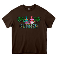 Chocolate Brown summer Heavy Core Tee - CowhideDigitalArt