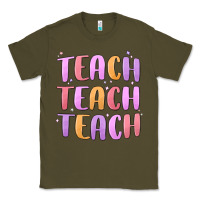 Army Green teach teach varsity Classic Tee - MaliasSmallBusiness