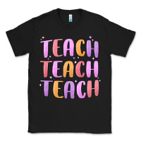 Black teach teach varsity Classic Tee - MaliasSmallBusiness