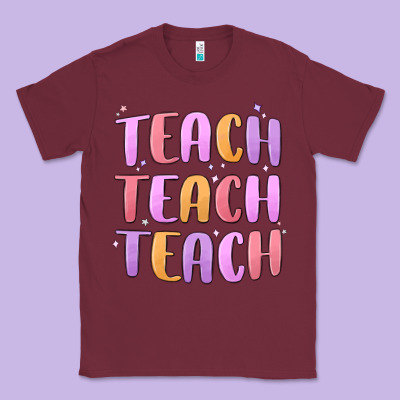 Teach Teach Varsity Classic Tee Designed By Maliassmallbusiness