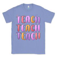 Colony Blue teach teach varsity Classic Tee - MaliasSmallBusiness