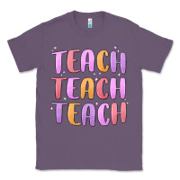 Lavender teach teach varsity Classic Tee - MaliasSmallBusiness