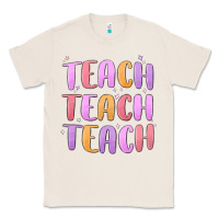 Natural teach teach varsity Classic Tee - MaliasSmallBusiness