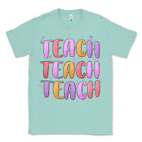 Seafoam teach teach varsity Classic Tee - MaliasSmallBusiness
