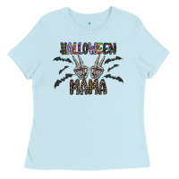 Baby Blue halloween mama Ladies Tee - CowhideDigitalArt