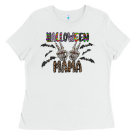 White halloween mama Ladies Tee - CowhideDigitalArt