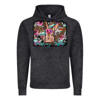 Vintage Black happy easter bunny western background Vintage Hoodie - Jasminsmagicworld