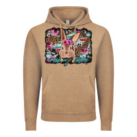 Vintage Coffee happy easter bunny western background Vintage Hoodie - Jasminsmagicworld