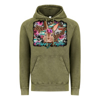 Vintage Olive happy easter bunny western background Vintage Hoodie - Jasminsmagicworld