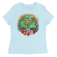 Baby Blue i can do all things through christ who strenghtens me Ladies Tee - JahusDesignShop