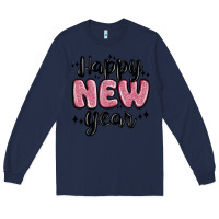 Navy happy new year Long Sleeve Tee - MaliasSmallBusiness