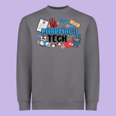 Pharmacy Tech Heavyweight Sweatshirt Designed By Maliassmallbusiness
