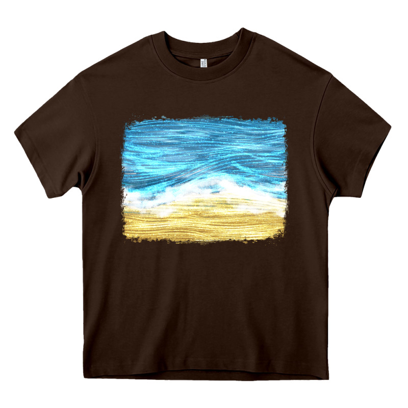 Glitter Beach Background Heavy Core Tee by HRA Design Shop | Teevron