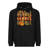 Black Gobble gobble turkey Thanksgiving Heavyweight Hoodie - NancyCooperArtShop