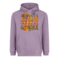 Lavender Gobble gobble turkey Thanksgiving Heavyweight Hoodie - NancyCooperArtShop