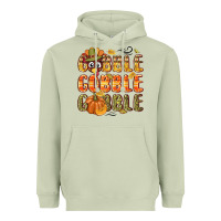 Matcha Gobble gobble turkey Thanksgiving Heavyweight Hoodie - NancyCooperArtShop