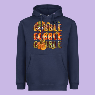 Gobble Gobble Turkey Thanksgiving Heavyweight Hoodie Designed By Nancycooperartshop