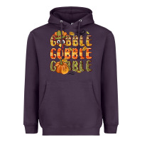 Plum Gobble gobble turkey Thanksgiving Heavyweight Hoodie - NancyCooperArtShop