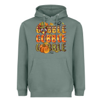 Sage Gobble gobble turkey Thanksgiving Heavyweight Hoodie - NancyCooperArtShop