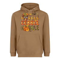 Toasted Coconut Gobble gobble turkey Thanksgiving Heavyweight Hoodie - NancyCooperArtShop