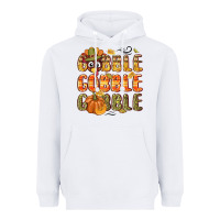 White Gobble gobble turkey Thanksgiving Heavyweight Hoodie - NancyCooperArtShop