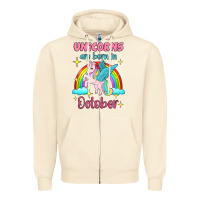 Sandshell unicorns are born in october Zipper Hoodie - Jasminsmagicworld