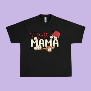T Ball Mama Baseball Urban Heavy Tee Designed By Maliassmallbusiness