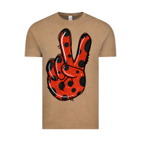 Vintage Coffee Ladybug Peace Sign Vintage Tee - Jasminsmagicworld