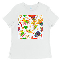 White mexico seamless pattern Ladies Tee - FaDigitalArtStudio