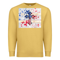 Antique Gold 4th of july flag cross Premium Sweatshirt - TumblerDesignByShophia