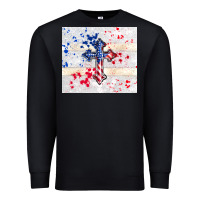 Black 4th of july flag cross Premium Sweatshirt - TumblerDesignByShophia