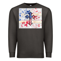 Smoke 4th of july flag cross Premium Sweatshirt - TumblerDesignByShophia