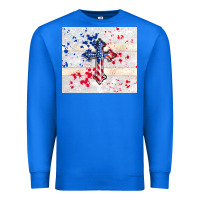 True Royal 4th of july flag cross Premium Sweatshirt - TumblerDesignByShophia