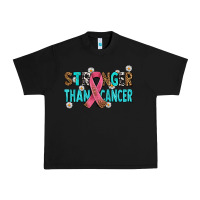 Black stronger than cancer with cancer ribbon Urban Heavy Tee - AdoDesignShop