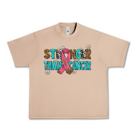 Burro stronger than cancer with cancer ribbon Urban Heavy Tee - AdoDesignShop