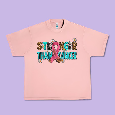 Stronger Than Cancer With Cancer Ribbon Urban Heavy Tee Designed By Adodesignshop