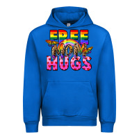 Cobalt Free Mom hugs Urban Hoodie - FaDigitalArtStudio