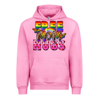 Fuchsia Pink Free Mom hugs Urban Hoodie - FaDigitalArtStudio