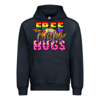 Navy Free Mom hugs Urban Hoodie - FaDigitalArtStudio