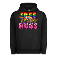 Pigment Black Free Mom hugs Urban Hoodie - FaDigitalArtStudio