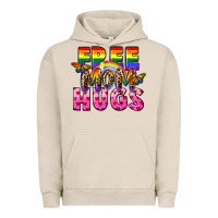 Pigment French Oak Free Mom hugs Urban Hoodie - FaDigitalArtStudio