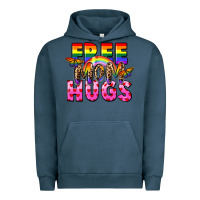 Pigment Midnight Navy Free Mom hugs Urban Hoodie - FaDigitalArtStudio