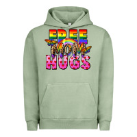 Pigment Oil Green Free Mom hugs Urban Hoodie - FaDigitalArtStudio