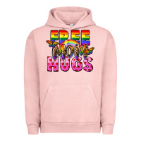 Pigment Salmon Free Mom hugs Urban Hoodie - FaDigitalArtStudio