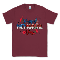 Burgundy happy memorial day Classic Tee - MaliasSmallBusiness