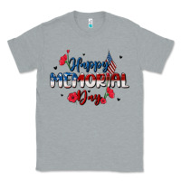 Heather Grey happy memorial day Classic Tee - MaliasSmallBusiness