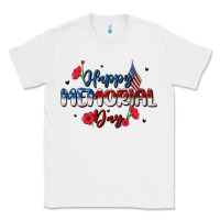 White happy memorial day Classic Tee - MaliasSmallBusiness